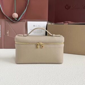 Loro Piana Milk Tea Extra Pocket L19 Box Bag